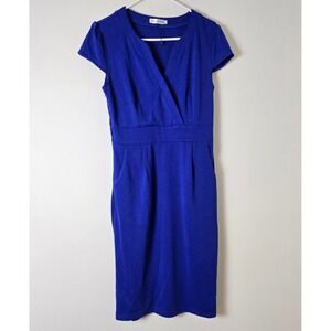 Ceasikery Dress Womens Small Cocktail Pencil Short Sleeve V Neck Pockets NWT